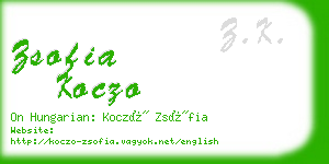 zsofia koczo business card